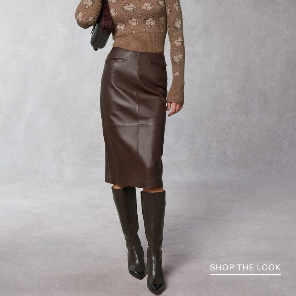 Rouje leather skirt like new